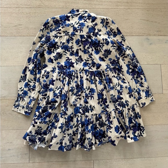 Rare & NWOT Sezane soledad dress in blue flowers 38 Medium - Picture 8 of 14